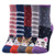 Jogoo 5 Pairs Womens Fuzzy Fluffy Socks Warm Winter Councey Soft Crew Slipper Socks Home Sleeping Cute Animal Christmas Socks