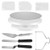 Cake Decorating Supplies - 11 Inch Rotating Cake Turntable with Cake Shovel,Cake Board,2 Angled Icing Spatulas, 3 Comb Icing Smoother, Cake Leveler