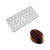 OCreme Clear Polycarbonate 1_Piece Chocolate Mold Transparent Candy Mould_ Ridged Oval 24 Cavities