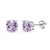 Sterling Silver Amethyst 7mm Round_Cut Solitaire Stud Earrings