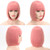Colorful Cosplay Party Daily Synthetic Short Bob Wig With Bangs Straight Black Blonde Pink Hair Wigs Heat Resistant Hair Wigs for Black Women  pink Colorful Cosplay Party Daily Synthetic Short Bob Wig With Bangs Straight Black Blonde Pink Hair Wigs Heat Resistant Hair Wigs for Black Women  pink