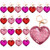Aneco 24 Pieces Heart Sequin Keychain Glitter Sequin Heart Key Rings Flip Sequin Key Chains Accessories Valentines Day Gifts Party Favors for Girls_
