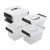 Farmoon 3_5 Quart Clear Storage Bin_ Small Plastic Stackable BoxCotainer with Lid and Black Handle_ 6 Packs