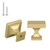 Haliwu 10 PackGold Square Knobs_ Brushed Gold Cabinet Knobs Brass Knob for Dresser Kitchen Drawer Hardware