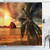 Ambesonne Ocean Shower Curtain_ Havana Beach Sunny Tropics Mountains Rocks and Coconut Palm Trees_ Cloth Fabric Bathroom Decor Set with Hooks_ 70 inch  Lon