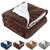 SOONHUA Sherpa Fleece Blanket_ Reversible Two_in_One Sherpa and Fleece Velvet Plush  Throw Size 50x60  Ultra Fuzzy Soft  and  Councey Throw Blankets Warm