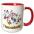 3dRose 104313_5 Seven Swans A-Swimming Ceramic Mug 11 oz Red/White