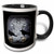 3dRose 28313_4 Rip With Crow Halloween Skull Design - Two Tone Black Mug 11 oz Multicolored