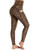OUGES Womens High Waist Pockets Yoga Pants Running Pants Workout Leopard Leggings?Brown Leopard?XXL?