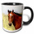 3dRose mug_4592_4 Paint Horse Portrait - Two Tone Black Mug, Multicolor, 11 oz