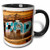 3dRose mug_48320_4 "A Card Made from a Child That says, Dad in Blue and Pink" Two Tone Black Mug, 11 oz, Multicolor
