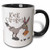 3dRose mug_115650_4 "Kick Strokes In The Ass Awareness Ribbon Cause Design" Two Tone Mug, 11 oz, Black/White