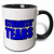 3dRose mug_223858_4 Students Tears Blue - Two Tone Black Mug, 11oz
