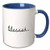 3dRose mug_235350_6 BLESSED. - Two Tone Blue Mug, 11oz