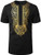 LucMatton Mens African Traditional Hidden Button Short Sleeve Shirt Luxury Metallic Gold Printed Dashiki Black X_Large LucMatton Mens African Traditional Hidden Button Short Sleeve Shirt Luxury Metallic Gold Printed Dashiki Black X_Large