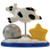 Westland Giftware Mwah Over The Moon Magnetic Ceramic Salt and Pepper Shaker with Toothpick Holder Set, 4.5-Inch