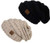 Oversized Beanie Bundle _ Solid Black  and  Confetti Oatmeal  2 Pack