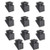 Iron Baluster Shoes _ Slant Shoe with Screw _ for Use with 12 inch  Square Balusters _ Set of 10  Satin Black
