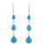 Turquoise Earrings 925 Sterling Silver  and  Genuine Turquoise  Select style   Chandelier