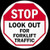 inch Stop _ Look Out For Forklift Traffic inch  Anti Slip Adhesive Floor Sign By SmartSign  17 inch  x 17 inch