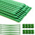 4FT 30PCS Plastic Coated Garden Stakes_Sturdy Metal Tomato Plant Stakes and Support with 15 Stake Buckles and 18 Plant Pile Connector for Tomato Bean