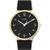 Timex Mens Southview 41mm Watch  Gold_Tone Case Black Dial with Black Leather Strap