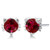 Gem Stone King 925 Sterling Silver Red Created Ruby Lady Kitty Cat Stud Earrings_ 1_20 Cttw Round 5MM For Women