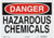 Brady 25441 10 Height 14 Width B-401 Plastic Black And Red On White Color Chemical And Hazardous Materials Sign Legend Danger Hazardous Chemicals