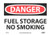 NMC D279A OSHA Sign Legend DANGER - FUEL STORAGE NO SMOKING 10 Length x 7 Height Aluminum BlackRed on White