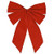 amscan Small Red Christmas Flocked Fabric Double Bow  Party Decoration