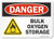 SmartSign Danger - Bulk Oxygen Storage Label  7 x 10 Laminated Vinyl
