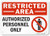SmartSign Plastic Sign Legend Restricted Area - Authorized Personnel Only with Graphic 7 high x 10 wide BlackRed on White