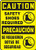 Accuform SBMPPE763VP Sign LegendCaution Safety Shoes RequiredPRECAUCION SE REQUIEREN Botas DE SEGURIDAD 14 Length x 10 Width x 0_055 Thickness Plastic 14 x 10 Black on Yellow
