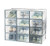 Alonsoo Foldable Shoe Box Stackable Clear Shoe Storage Box - Storage Bins Shoe Container Organizer White