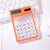 Elebox Transparent Solar Calculator Portable Mini Slim Intelligent Power Off Touch Screen Calculator for Desktop Handheld Student Office Essential Stationery 8 Bit Display Orange
