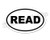 Oval Car Magnet Read Magnetic Bumper Sticker