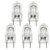 ETOPLIGHTING 5 Pack 25W Halogen Bi-Pin Bulb G8 Base 110-130 Volt 25W JCD Type Light Bulb 5XG8-120V-25W