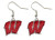 Aminco NCAA Wisconsin Badgers Glitter Dangler Earrings