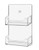 Marketing Holders 2 Pocket Business Card Holder Display Wall Mount Clear Stacked Slot