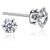 Sterling Silver Cubic Zirconia Stud Earrings Sensitive Ears 8mm
