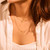 Edary Fashion Double Layered Necklace Geometric Pendant Gold Necklaces Jewelry for Women and Girls