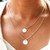 Tgirls Sequines Layered Necklace Multilayered Silver Pendant Necklaces Jewelry for Women and Girls XL-44 Silver