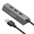 4-Port USB 3.0 Hub, USB 3.0 Data HUB,USB Extension HUB,USB Splitter, Multiple USB Interfaces(5Gbps Transfer Speed, Anodized Alloy, Compact, Lightweight, For Mac and Windows OS)