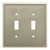 Cosmas 65004-SN Satin Nickel Double Toggle Switch Plate Switchplate Wall Cover