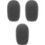 AURAY Foam Windscreens for 38 Diameter Microphones 3 Pack Black