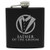 Tuxedo Hip Black Flask for Groomsmen, Best Man, Groom (Father of the Groom, 6oz Flask Only)
