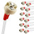 DiCUNO 12pcs Bi-Pin Base G4 G6_35 GY6_35 GX5_3 GU5_3 GZ4 MR16 MR11 Halogen Incandescent Led Socket Ceramic Body Lamp Holder 12pcs