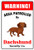 StickerPirate Warning Area Patrolled by Dachshund 8X12 Novelty Dog Sign