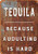 Bidesign 12 x 16 Tin Sign - Vintage Look Metal Sign Tequila Because Adulting is Hard