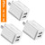 Charger, 2.1A/5V Universal Dual Port USB 2-Port Plug Wall Charger Plug Power Adapter Fast Charging Cube (3-Pack) White